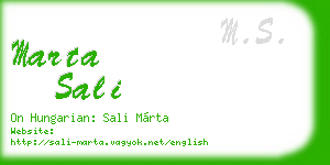 marta sali business card